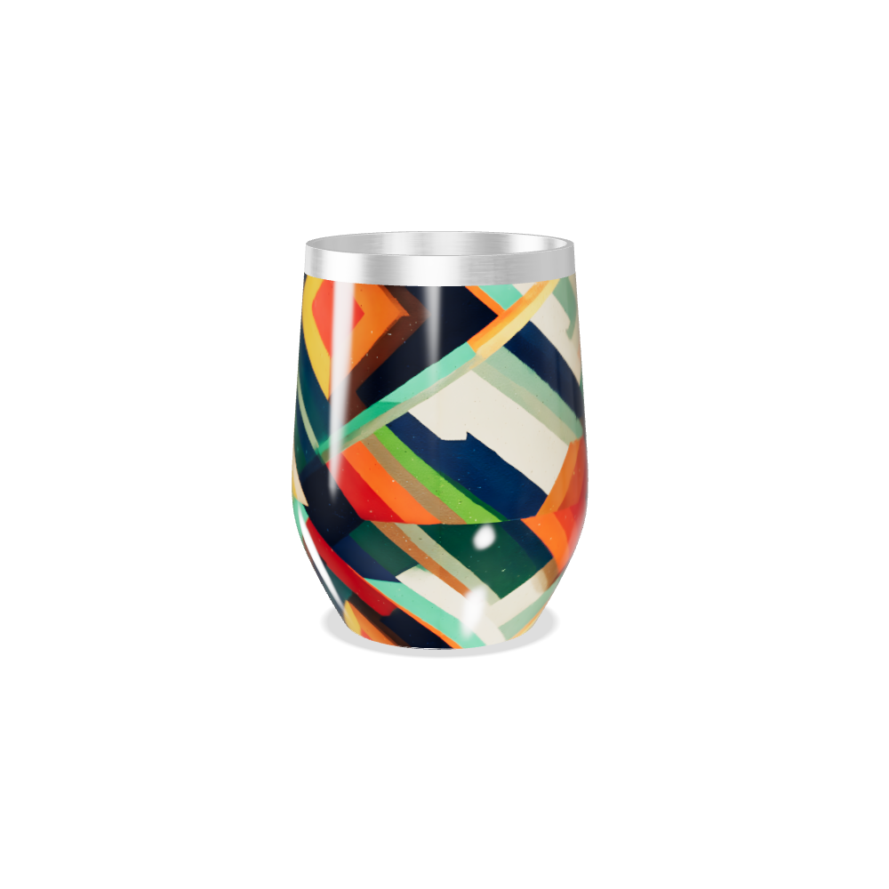 Copo Térmico Slim - Estampa Geométrica Colorida