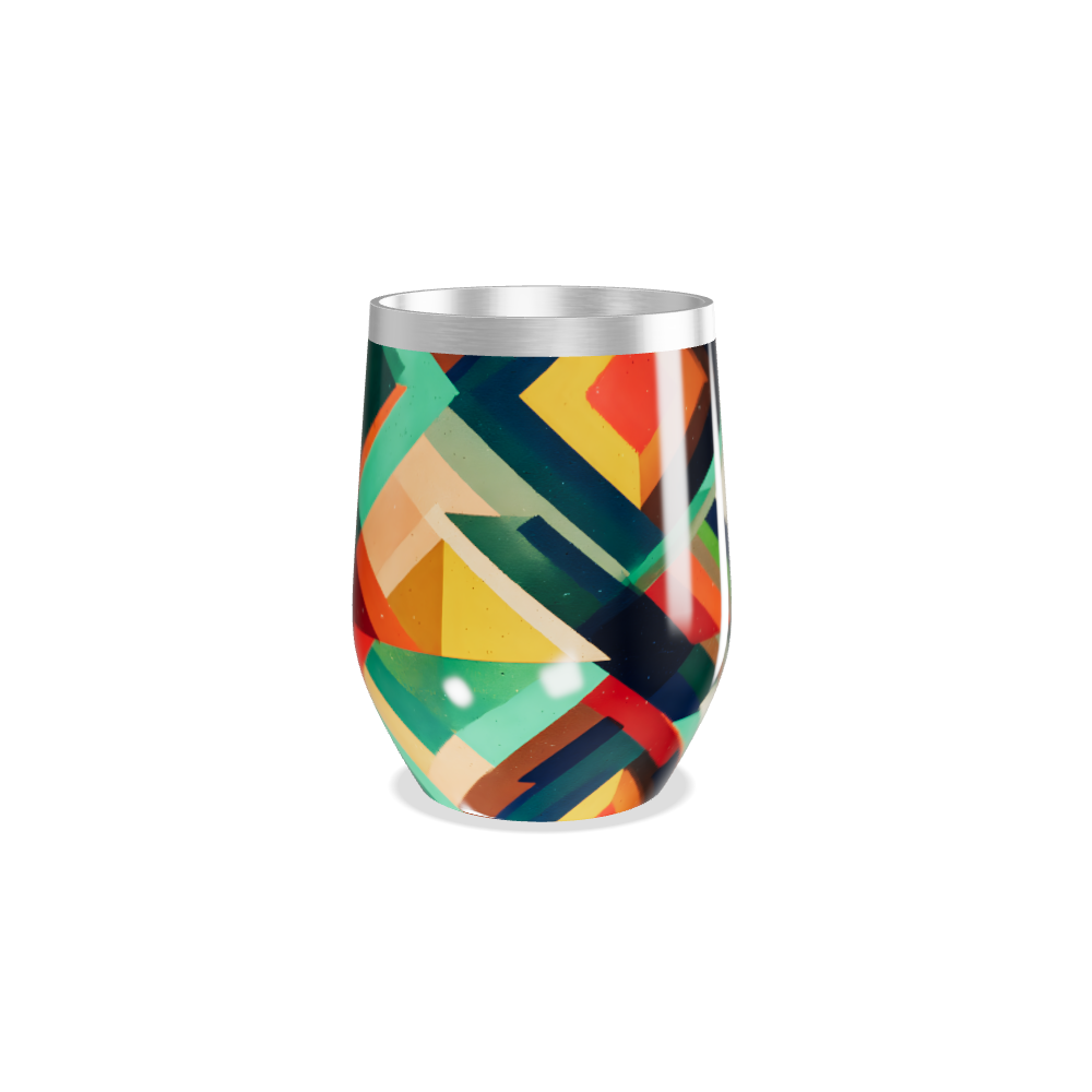 Copo Térmico Slim - Estampa Geométrica Colorida