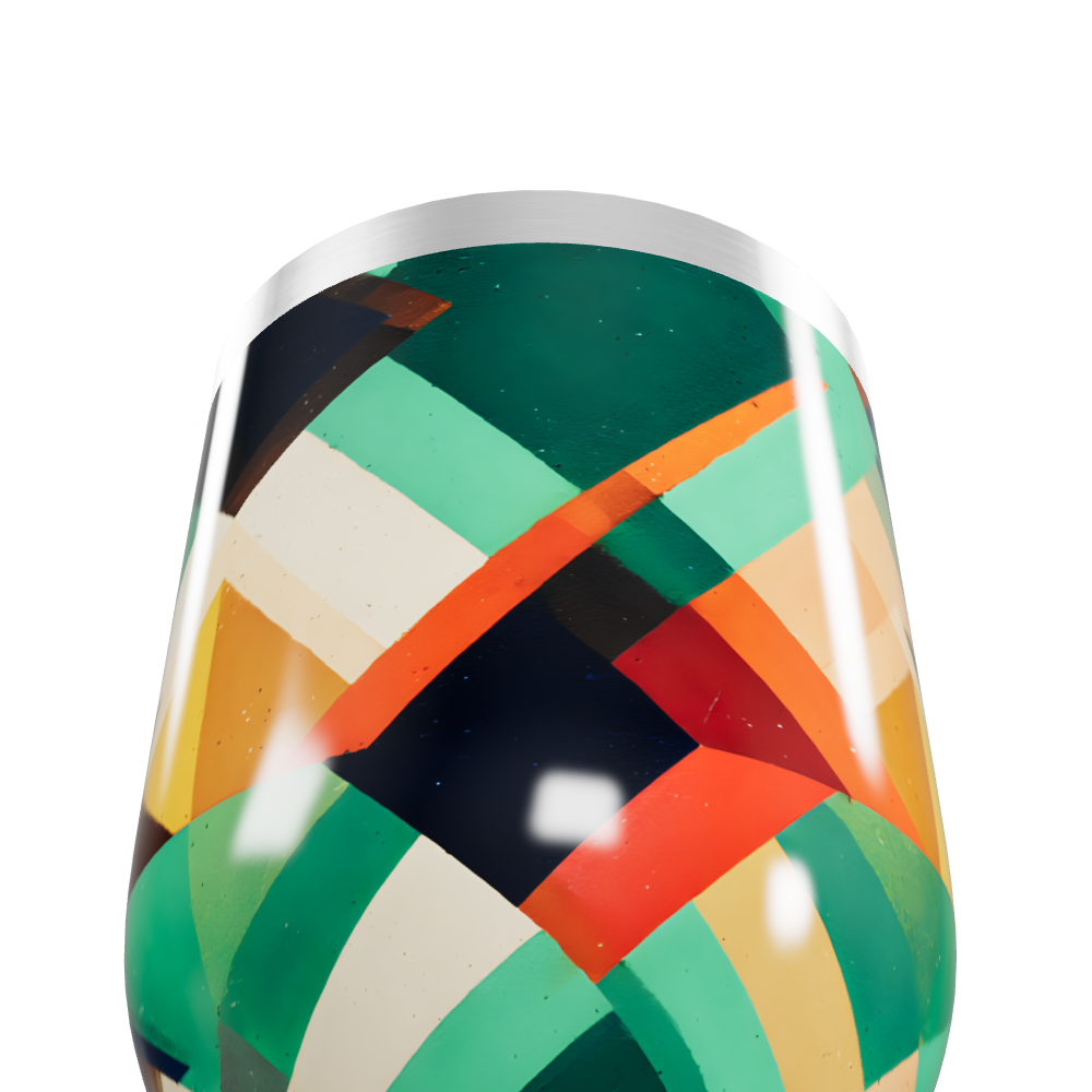 Copo Térmico Slim - Estampa Geométrica Colorida