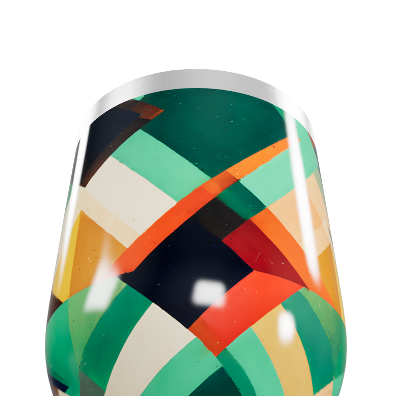 Copo Térmico Slim - Estampa Geométrica Colorida