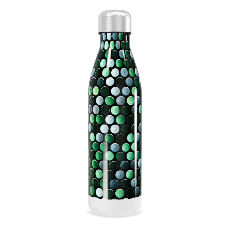 Garrafa Inox - Estampa Pontos Verdes