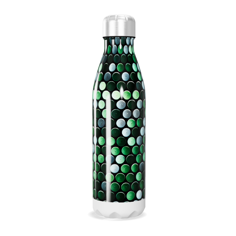 Garrafa Inox - Estampa Pontos Verdes