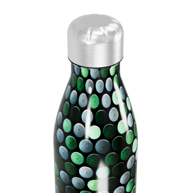Garrafa Inox - Estampa Pontos Verdes