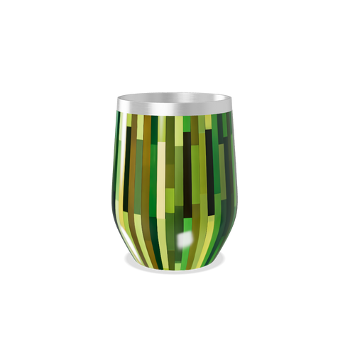 Copo Térmico Slim - Listrado Verde Inox