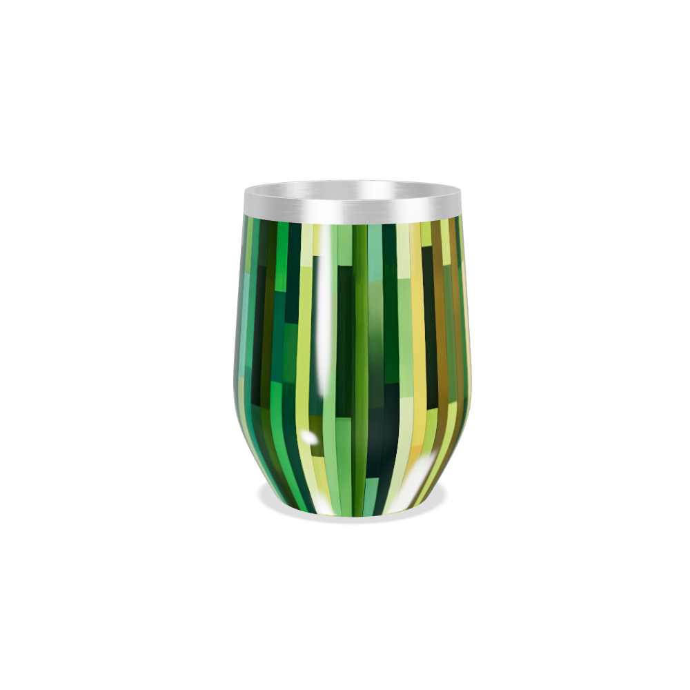 Copo Térmico Slim - Listrado Verde Inox