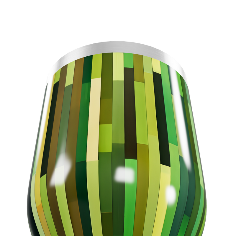 Copo Térmico Slim - Listrado Verde Inox