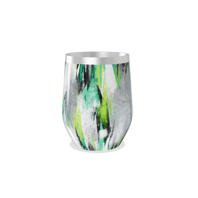 Copo Térmico Slim - Verde Abstrato Inox