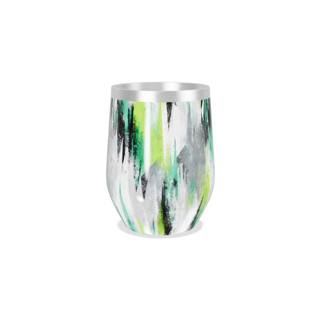 Copo Térmico Slim - Verde Abstrato Inox