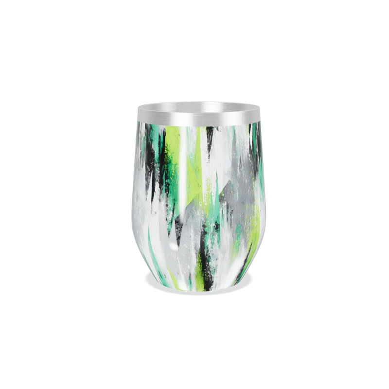 Copo Térmico Slim - Verde Abstrato Inox