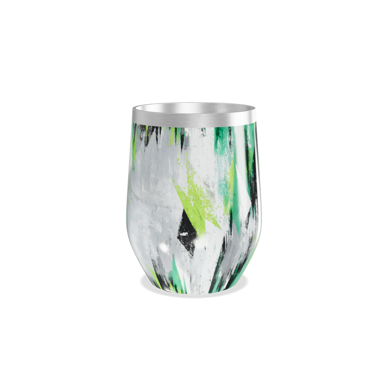 Copo Térmico Slim - Verde Abstrato Inox