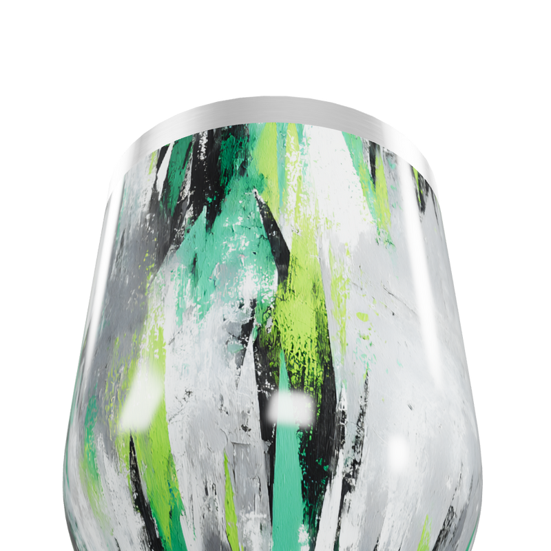 Copo Térmico Slim - Verde Abstrato Inox