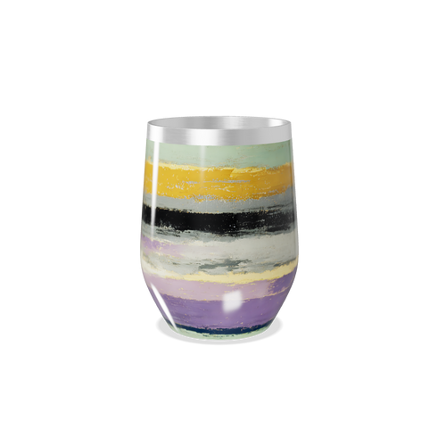 Copo Térmico Slim - Listras Multicoloridas Inox