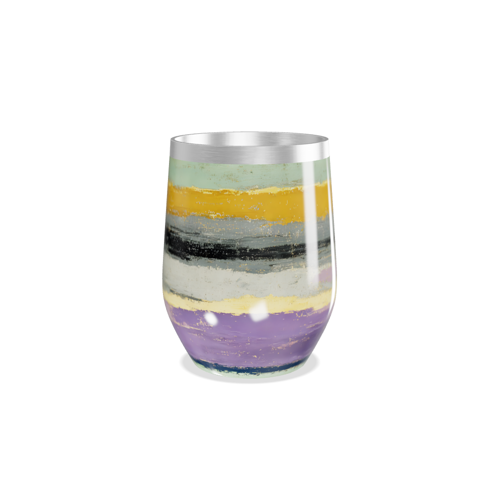 Copo Térmico Slim - Listras Multicoloridas Inox