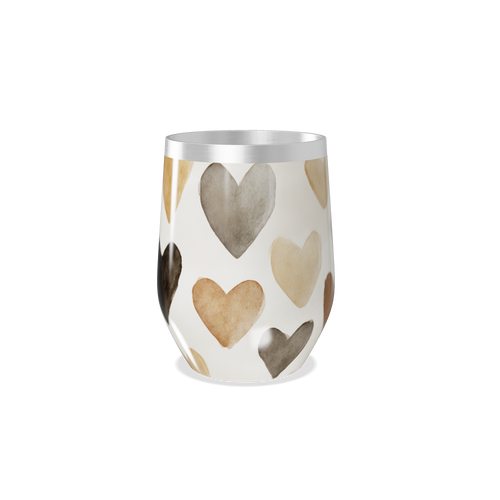 Copo Térmico Slim - Corações Coloridos Aço