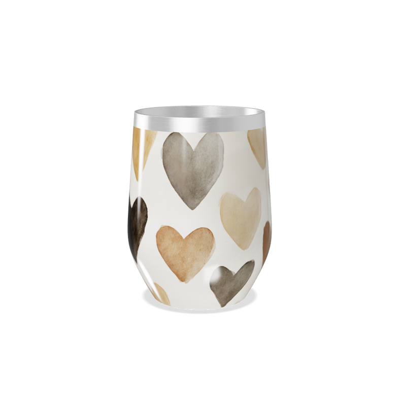 Copo Térmico Slim - Corações Coloridos Aço