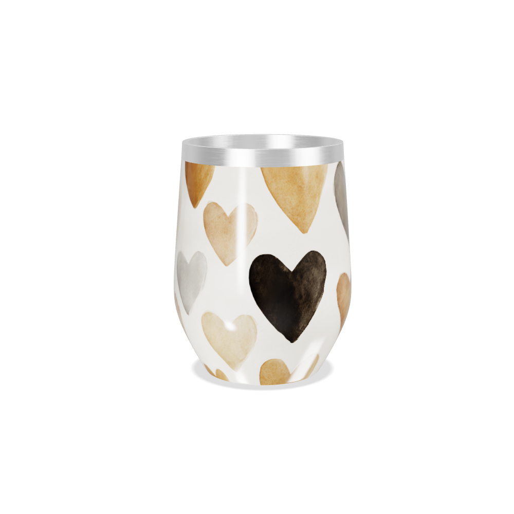 Copo Térmico Slim - Corações Coloridos Aço