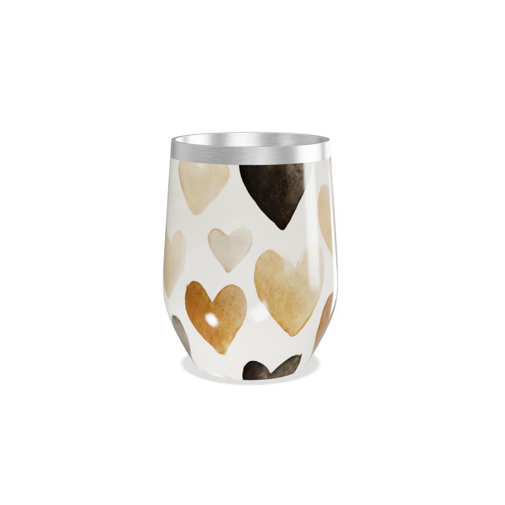 Copo Térmico Slim - Corações Coloridos Aço