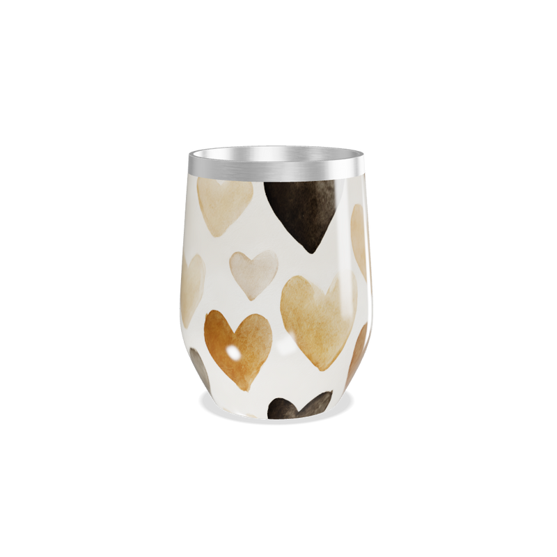 Copo Térmico Slim - Corações Coloridos Aço