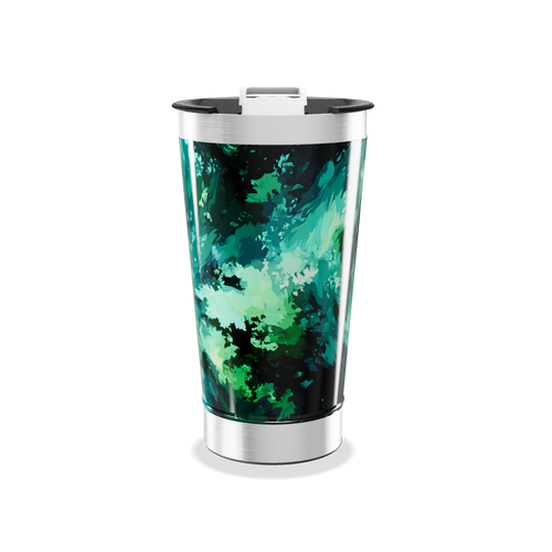 Copo Térmico - Estampa Verde Abstrata