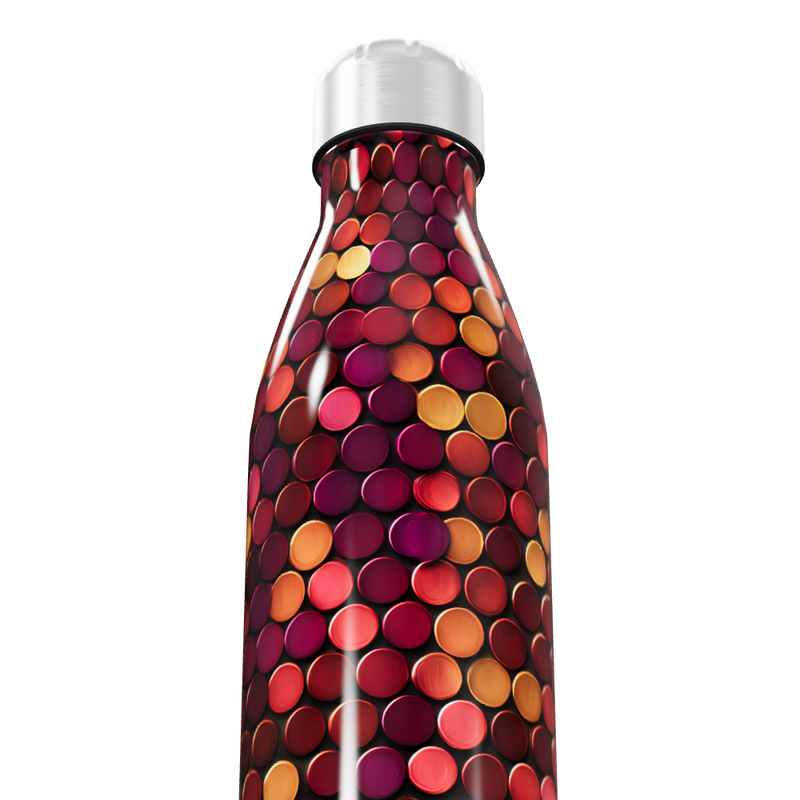 Garrafa Inox - Estampa Bolinhas Coloridas