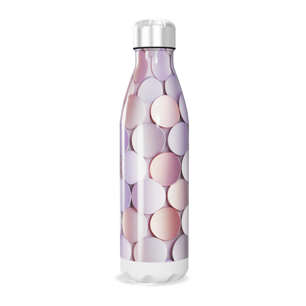 Garrafa Inox - Estampa Círculos Pastel