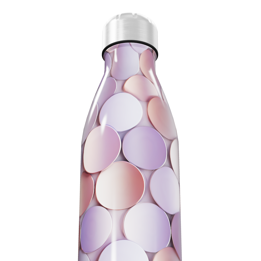 Garrafa Inox - Estampa Círculos Pastel