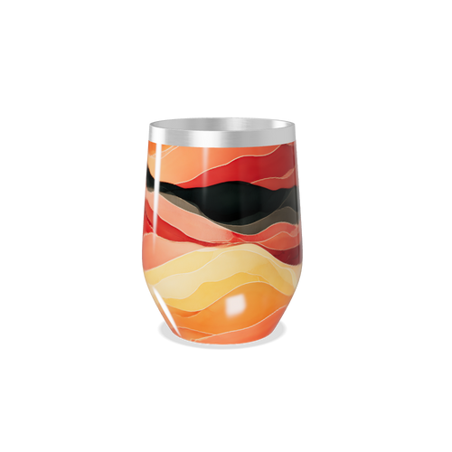 Copo Térmico Slim - Estampa Ondas Coloridas