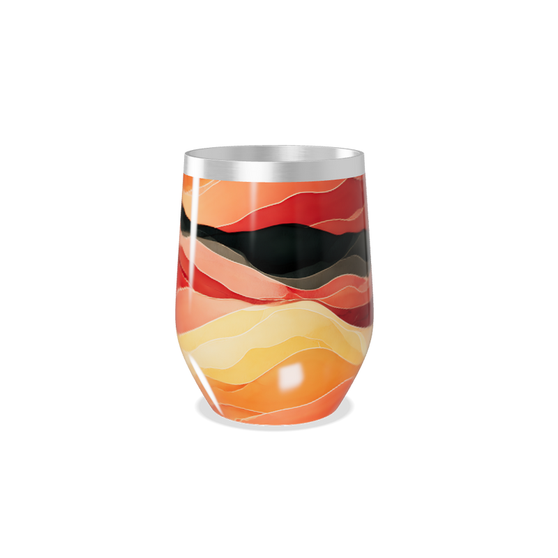 Copo Térmico Slim - Estampa Ondas Coloridas