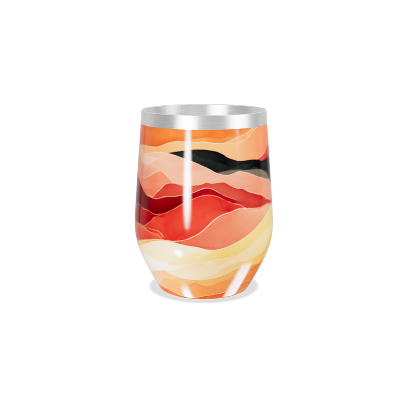 Copo Térmico Slim - Estampa Ondas Coloridas