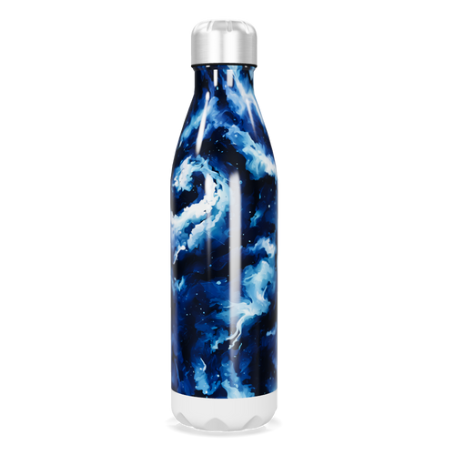 Garrafa Inox - Estampa Azul e Branca