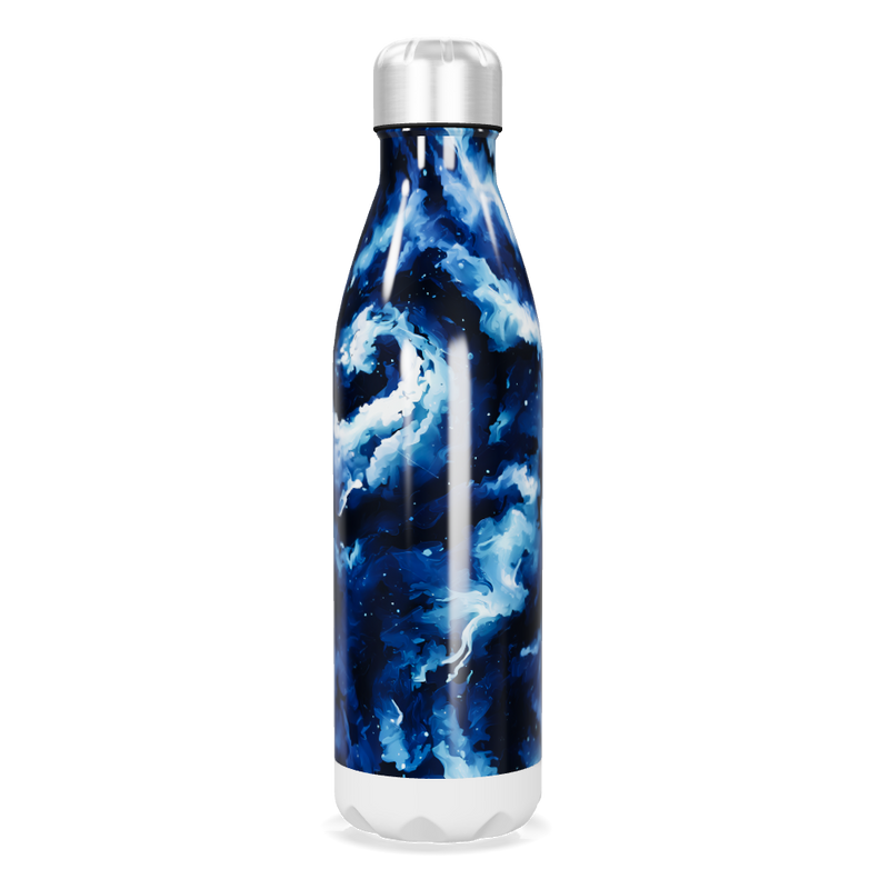 Garrafa Inox - Estampa Azul e Branca