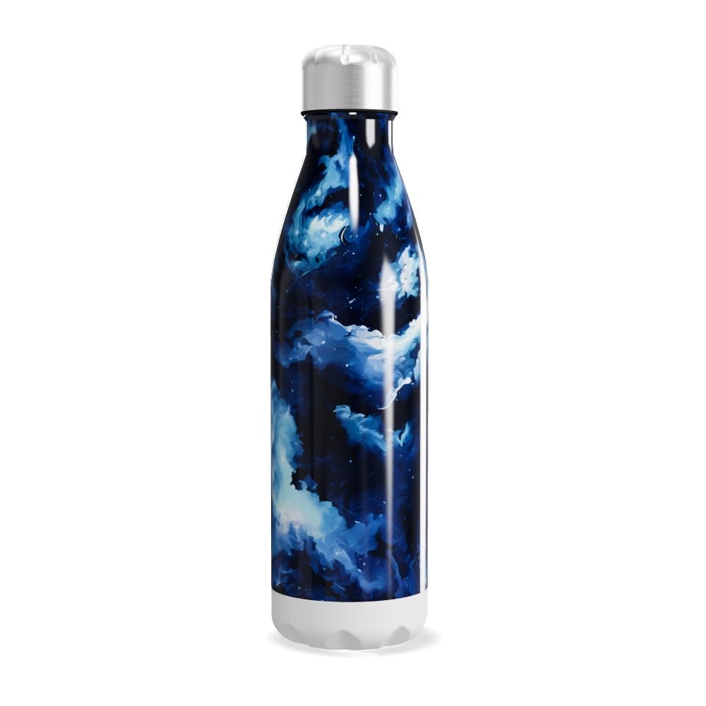 Garrafa Inox - Estampa Azul e Branca