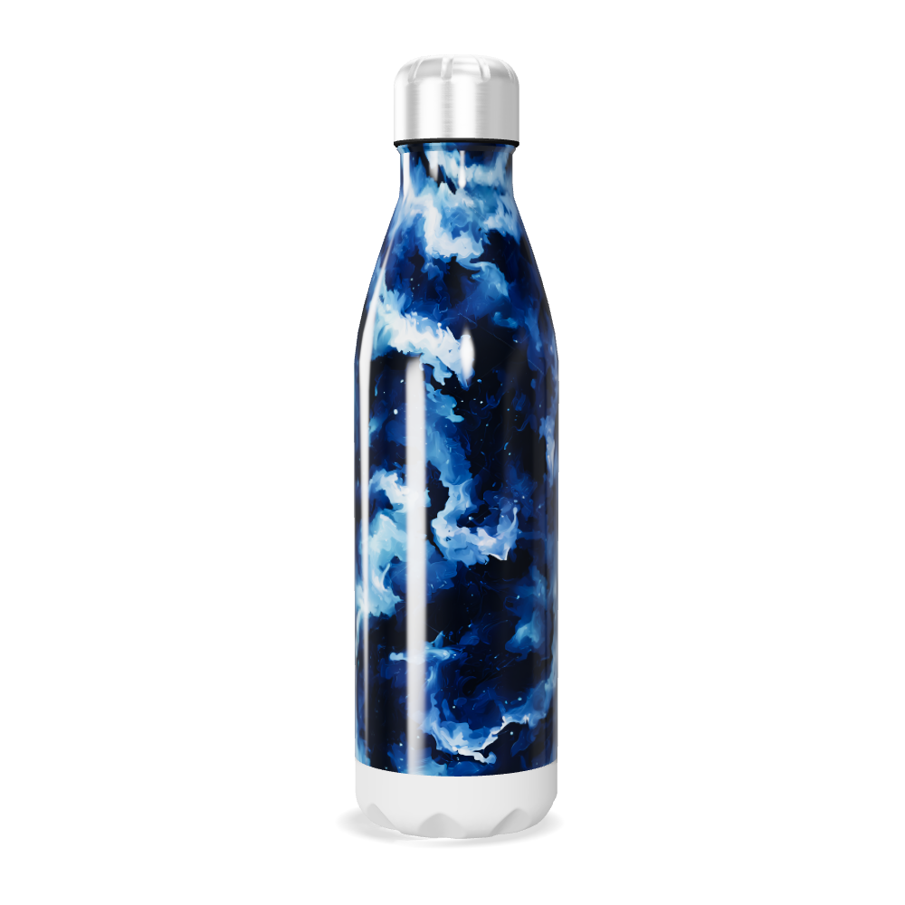 Garrafa Inox - Estampa Azul e Branca