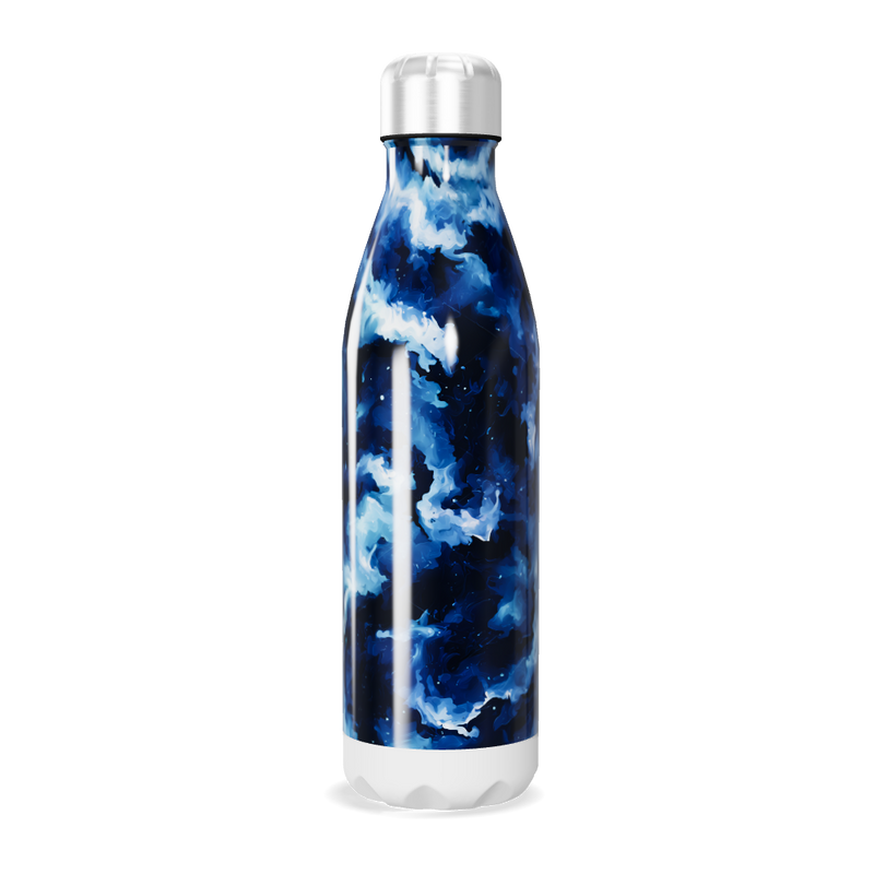 Garrafa Inox - Estampa Azul e Branca