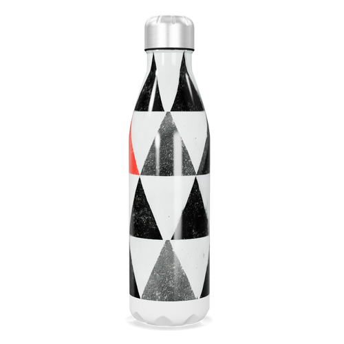 Garrafa Inox - Geométrica preta e branca