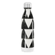 Garrafa Inox Estampada Triângulos Preto Laranja