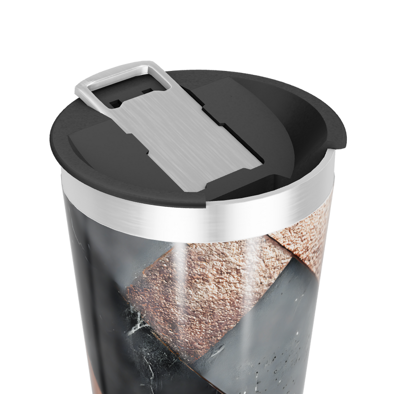 Copo Térmico - Design Geométrico Aço Inox