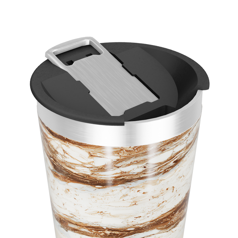 Copo Térmico - Mármore Bege Aço Inox