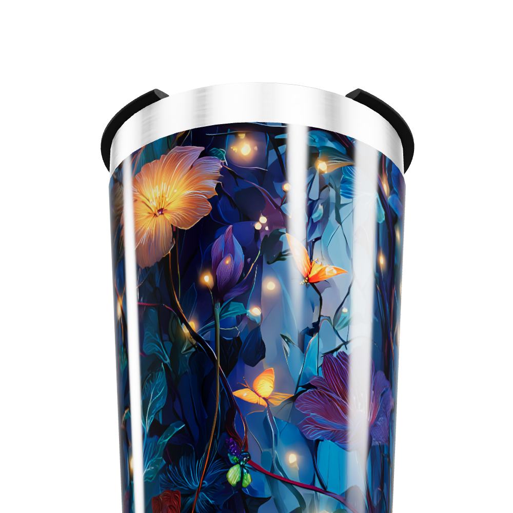 Copo Térmico - Flores Noturnas Aço Inox