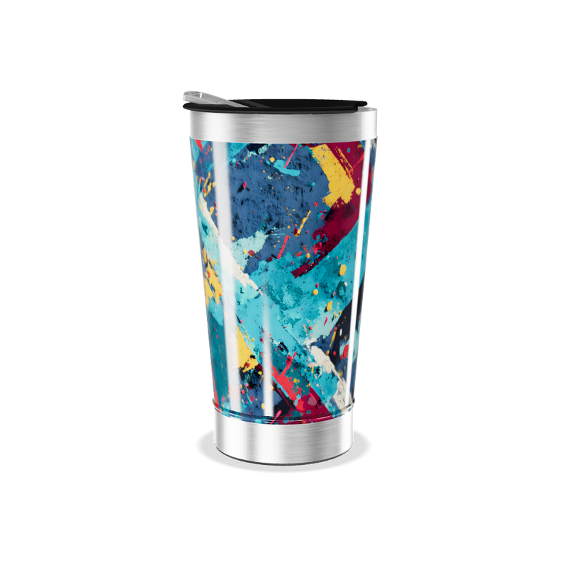 Copo Térmico - Estampa Abstrata Colorida