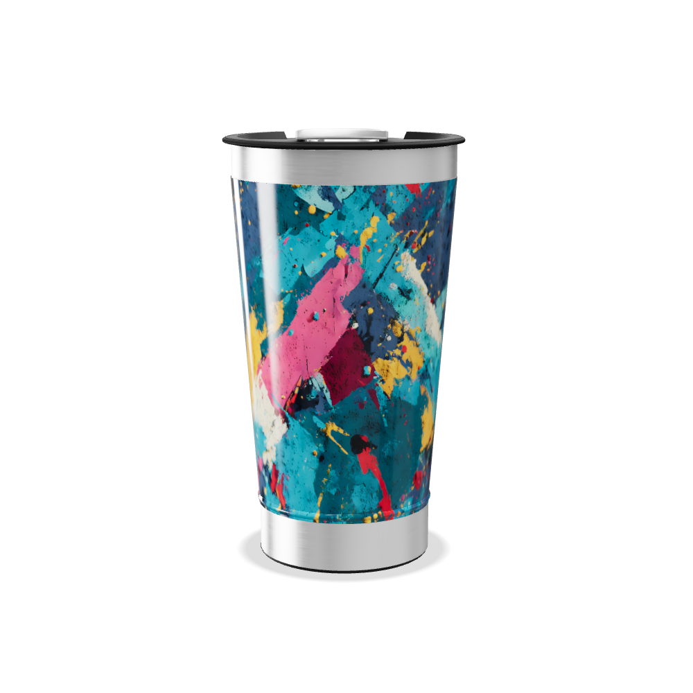 Copo Térmico - Estampa Abstrata Colorida