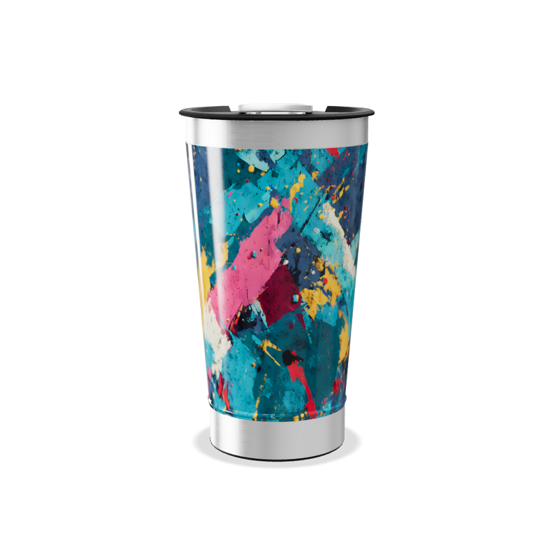 Copo Térmico - Estampa Abstrata Colorida
