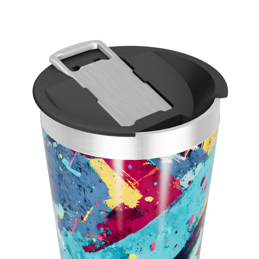 Copo Térmico - Estampa Abstrata Colorida