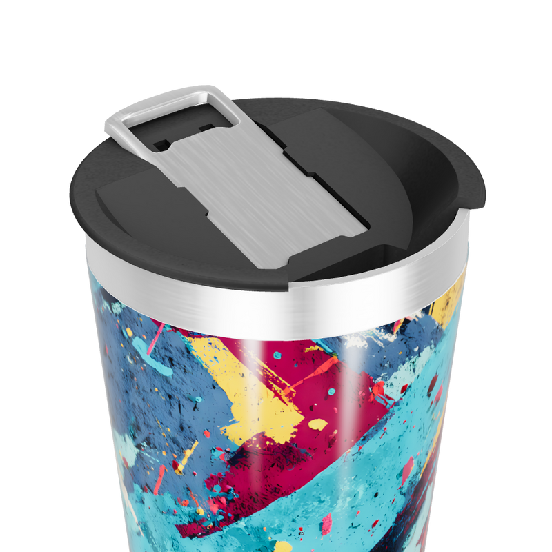 Copo Térmico - Estampa Abstrata Colorida