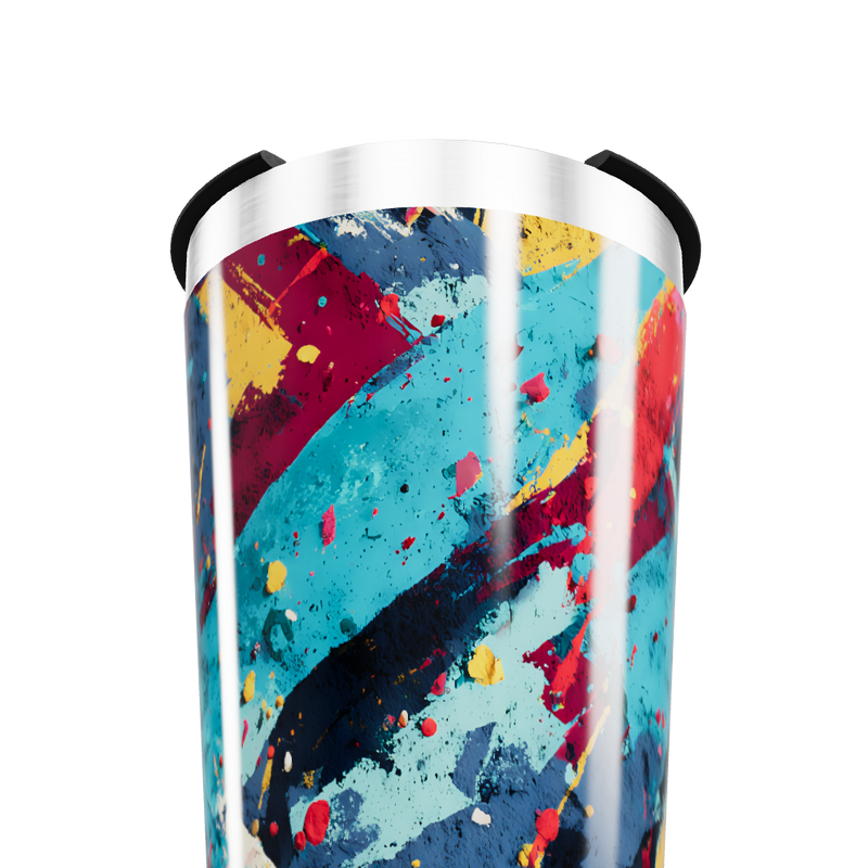 Copo Térmico - Estampa Abstrata Colorida