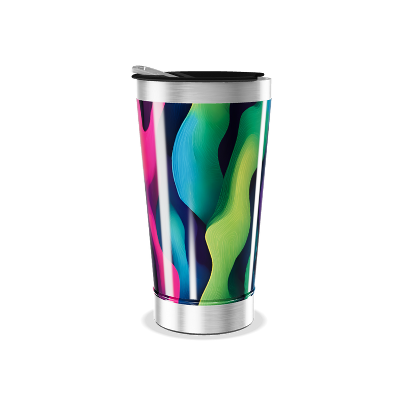 Copo Térmico - Colorido com Arte Abstrata
