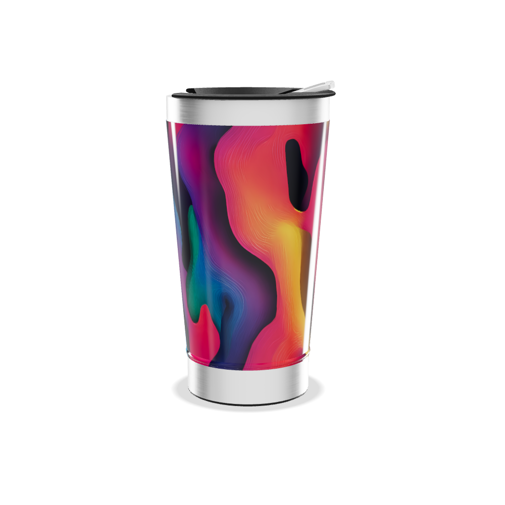 Copo Térmico - Colorido com Arte Abstrata