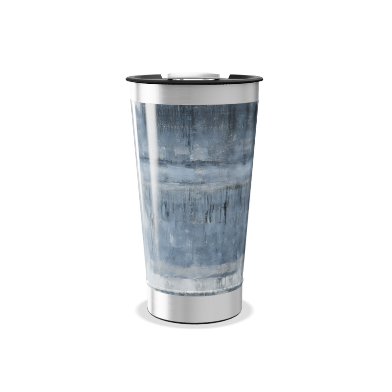 Copo Térmico - Pintura Abstrata Azul