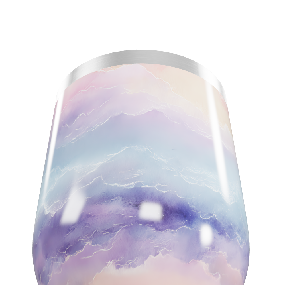 Copo Térmico Slim - Estampa Pastel Marmorizada