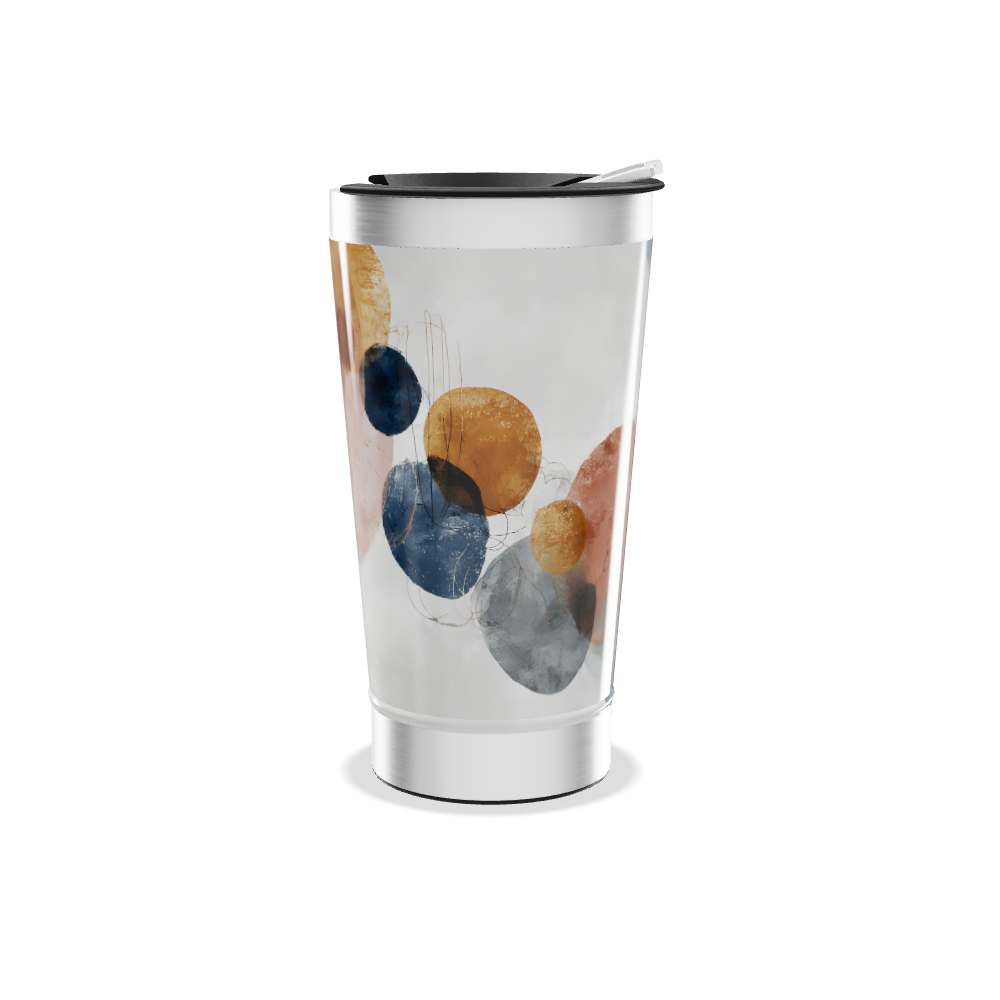 Copo Térmico - Estampa Abstrata Colorida